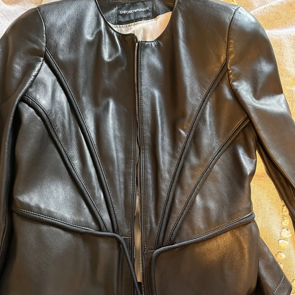 Emporio Armani real leather jacket